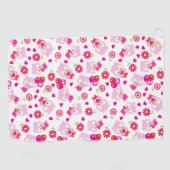 Serviette De Golf Motif De Chouettes, Chouettes Mignonnes, Chouettes (Horizontal)