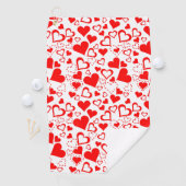 Serviette De Golf Motif de coeur (En situation)