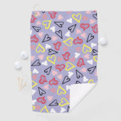 Serviette De Golf Motif de coeur 31 (En situation)
