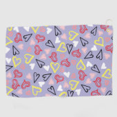Serviette De Golf Motif de coeur 31 (Horizontal)