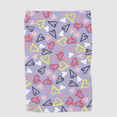 Serviette De Golf Motif de coeur 31 (Devant)