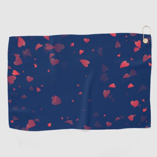 Serviette De Golf Motif de coeur 40 (Horizontal)