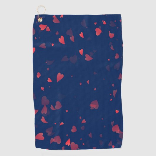 Serviette De Golf Motif de coeur 40 (Devant)