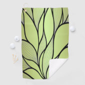 Serviette De Golf Motif de congé créatif vert olive (En situation)