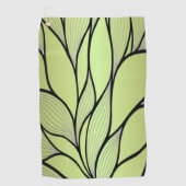 Serviette De Golf Motif de congé créatif vert olive (Devant)