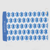 Serviette De Golf Motif de crabe bleu (Horizontal)