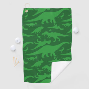Serviette De Golf Motif de dinosaure vert