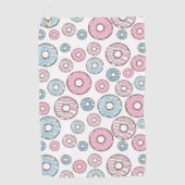 Serviette De Golf Motif De Donuts, Donuts Roses, Donuts Bleus (Devant)