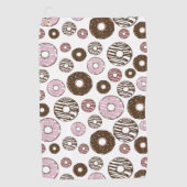 Serviette De Golf Motif De Donuts, Donuts Roses, Donuts Brown (Devant)