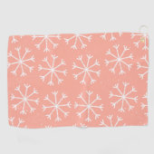 Serviette De Golf Motif de flacons de neige blanc rose (Horizontal)