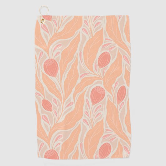 Serviette De Golf Motif de fleurs (Devant)