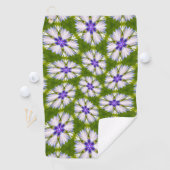 Serviette De Golf Motif de fleurs blanches (En situation)