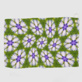 Serviette De Golf Motif de fleurs blanches (Horizontal)