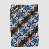 Serviette De Golf Motif de fleurs de printemps personnalisé (Devant)