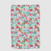 Serviette De Golf Motif de fleurs peint (Devant)