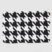 Serviette De Golf motif de fond blanc et noir géométrique chic (Horizontal)