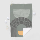 Serviette De Golf motif de formes Abstraites de Bohême (En situation)