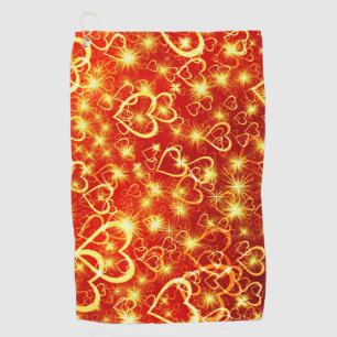 Serviette De Golf Motif de formes cardiaques-25622