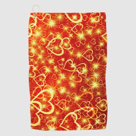 Serviette De Golf Motif de formes cardiaques-25622 (Devant)