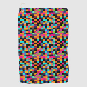 Serviette De Golf Motif de formes géométriques vives et colorées