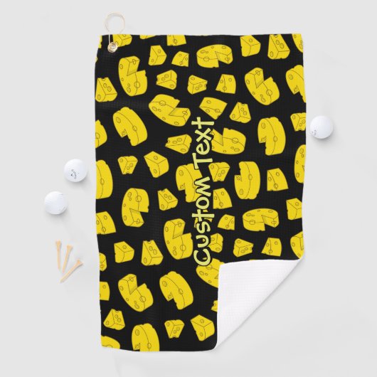 Serviette de golf Motif de fromage jaune (En situation)
