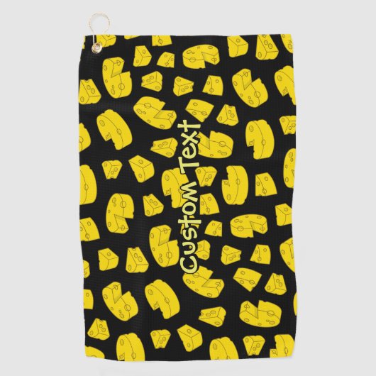 Serviette de golf Motif de fromage jaune (Devant)