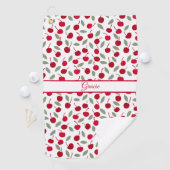 Serviette De Golf Motif de fruits de cerise de Preppy (En situation)