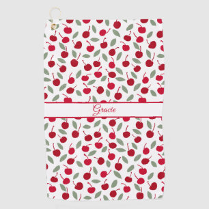 Serviette De Golf Motif de fruits de cerise de Preppy