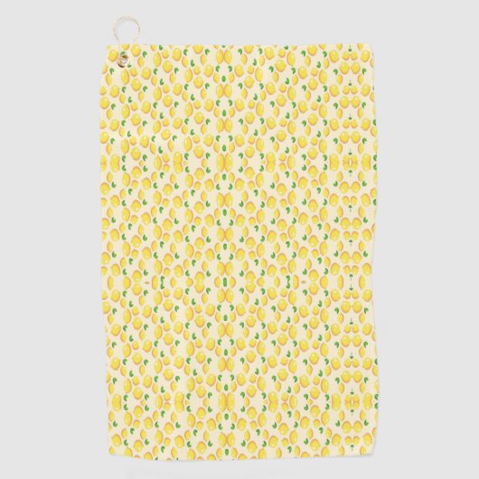 Serviette De Golf Motif de fruits de citron jaune (Devant)