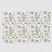 Serviette De Golf Motif de griffonnage de croquis de l'Irlande (Horizontal)