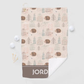 Serviette De Golf Motif de hérisson de bois mignon (En situation)