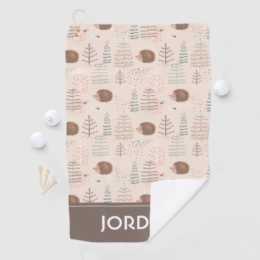 Serviette De Golf Motif de hérisson de bois mignon (En situation)