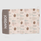 Serviette De Golf Motif de hérisson de bois mignon (Horizontal)