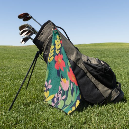 Serviette De Golf Motif de jungle (Vert)