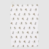 Serviette De Golf Motif de labrador retriever (blanc) (Devant)