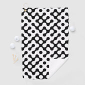 Serviette De Golf Motif de labyrinthe noir (En situation)