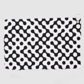 Serviette De Golf Motif de labyrinthe noir (Horizontal)