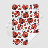 Serviette De Golf Motif De Ladybugs, Mignons Ladybugs, Red Ladybugs (En situation)