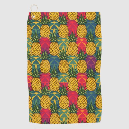 Serviette De Golf Motif de l'ananas (Devant)