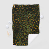 Serviette De Golf Motif de léopard guépard jaune vert jungle (En situation)