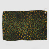 Serviette De Golf Motif de léopard guépard jaune vert jungle (Horizontal)