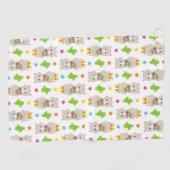 Serviette De Golf Motif De Llamas, Cute Llamas, Alpacas, Cactus (Horizontal)