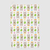 Serviette De Golf Motif De Llamas, Cute Llamas, Alpacas, Cactus (Devant)