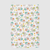 Serviette De Golf Motif De Llamas, Cute Llamas, Alpacas, Fleurs (Devant)