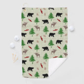 Serviette De Golf Motif de l'orignal et de l'ours (En situation)