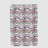 Serviette De Golf Motif de lunettes de hibou (Devant)