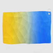 Serviette De Golf Motif de maillage géométrique bleu jaune Ukraine (Horizontal)