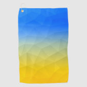 Serviette De Golf Motif de maillage géométrique bleu jaune Ukraine (Devant)