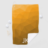 Serviette De Golf Motif de maillage géométrique dégradé orange (En situation)