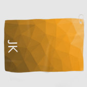Serviette De Golf Motif de maillage géométrique dégradé orange (Horizontal)
